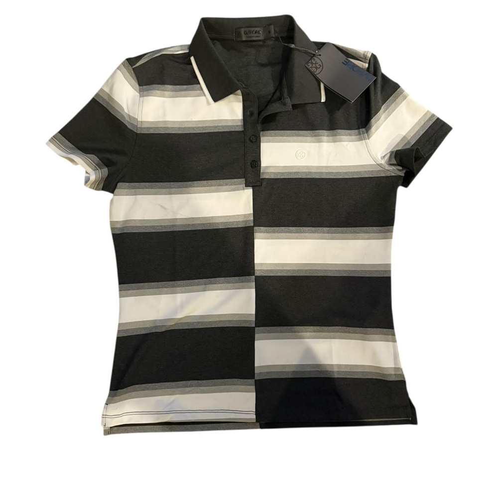 G/FORE Offset Gradient Gray White Tech Golf Polo NWT GALF23K506